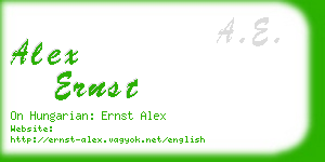 alex ernst business card